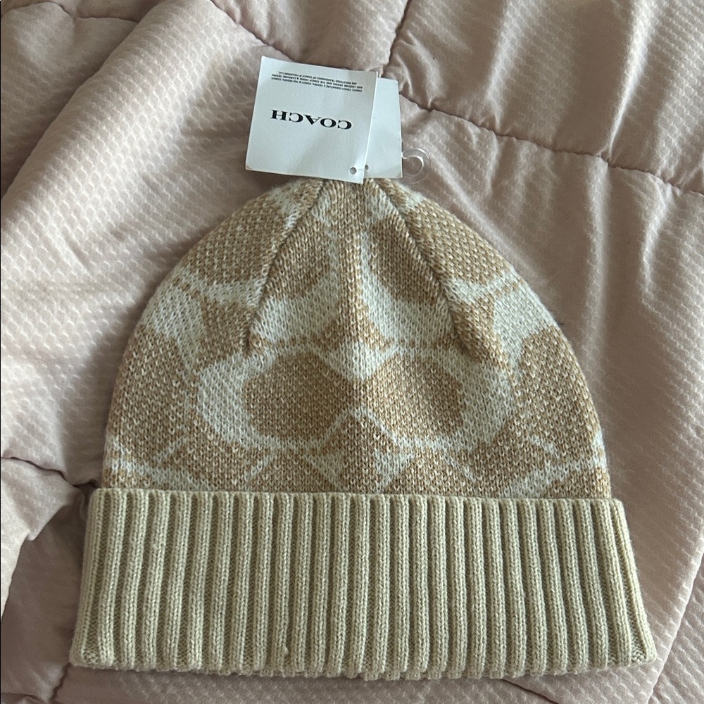 Coach Beige Knit Hat - Picture 8 of 11
